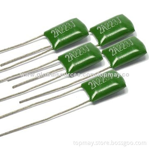 Film Capacitors with 0.001 to 0.47μF Capacitance Range and Epoxy Resin Coating